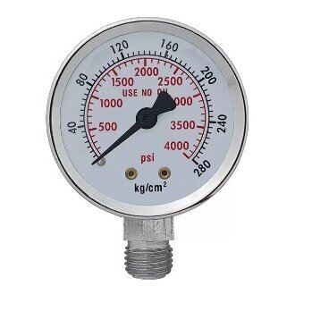 Manometras skirtas CO₂/Ar  reduktoriui ⌀ 52mm su rotometru ir šildytuvu CH-258 RBRP
