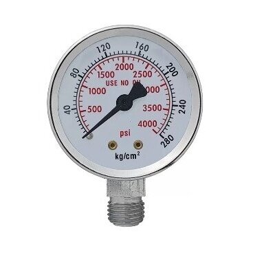 Manometras skirtas CO₂/Ar  reduktoriui ⌀ 52mm su rotometru ir šildytuvu CH-258 RBRP