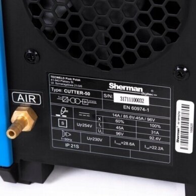 Plazminio pjovimo aparatas, CUTTER 50, 45A, 230V 2