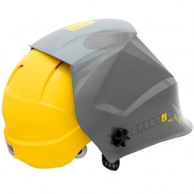 Suvirinimo skydelis SPARTUS Pro 301X (pilka) su apsauginiu šalmu ir adapteriu 2 Suvirinimo skydelis SPARTUS Pro 301X (pilka) su apsauginiu šalmu ir adapteriu 2