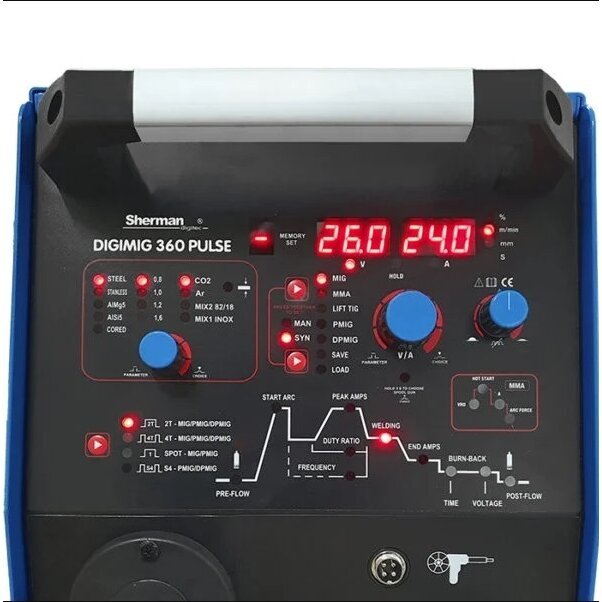 Suvirinimo aparatas Sherman DIGIMIG 360 Pulse 1