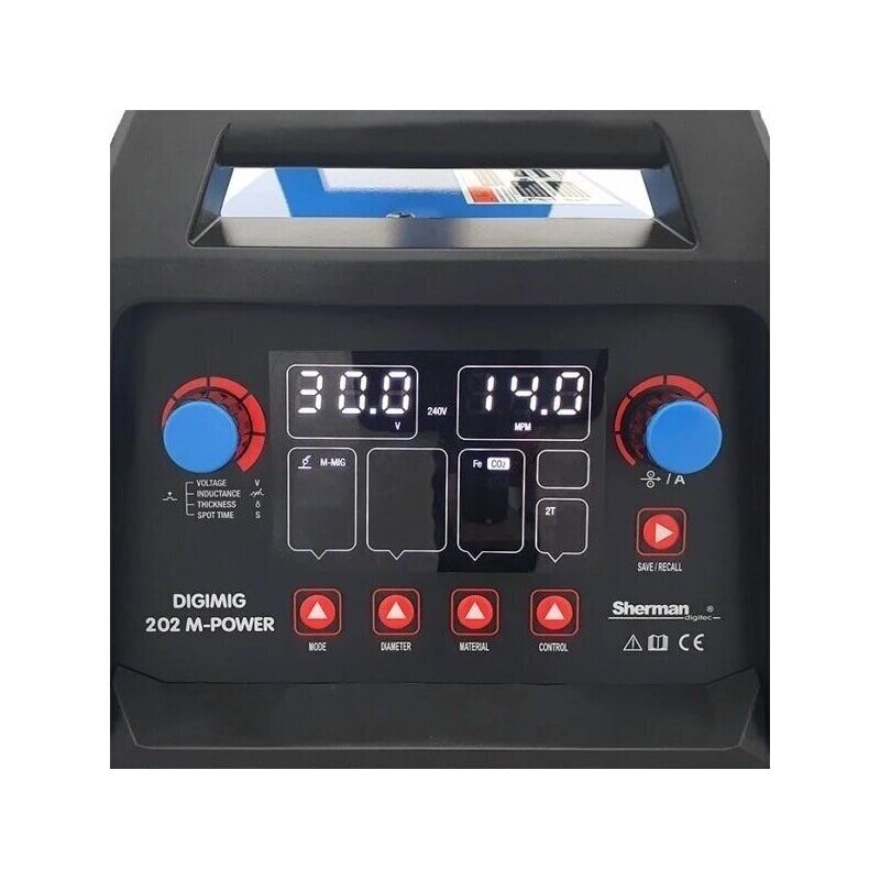 Suvirinimo pusautomatis Sherman DIGIMIG 202 M-POWER 5 Suvirinimo pusautomatis Sherman DIGIMIG 202 M-POWER 5